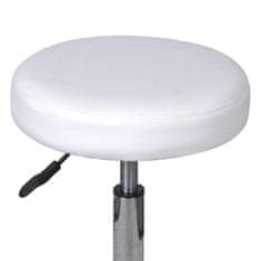 Vidaxl Kancelárske stoličky 2 ks biele 35,5x98 cm umelá koža