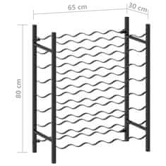 Vidaxl Stojan na víno pre 48 fliaš čierny kovový