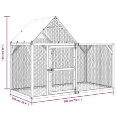 Vidaxl Kurník 200x100x150 cm impregnovaná masívna borovica