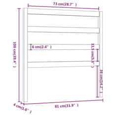 Vidaxl Čelo postele medovohnedé 81x4x100 cm masívna borovica