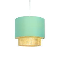 ACA ACA Lighting závesné svietidlo 2XE27 NISYROS textil plus ratan D40xH150CM TF20832PG