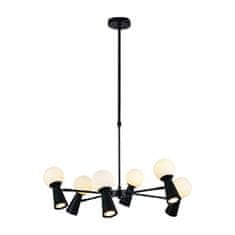 ACA ACA Lighting závesné svietidlo 6xG9 plus 6xGU10 KIMOLOS čierna kov plus biela D72X120CM OD94206PB