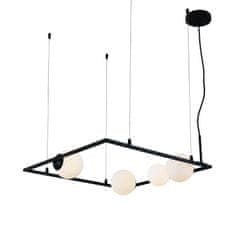 ACA ACA Lighting závesné svietidlo 4XG9 QUADRO čierna kov plus biela 58X58X120CM OD91584PB