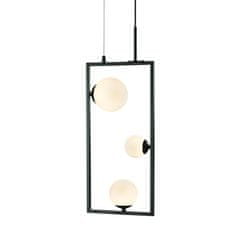 ACA ACA Lighting závesné svietidlo 3XG9 QUADRO čierna kov plus biela 25X12X120CM OD91253PB