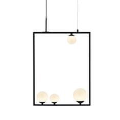 ACA ACA Lighting závesné svietidlo 4XG9 QUADRO čierna kov plus biela 49X12X120CM OD91494PB