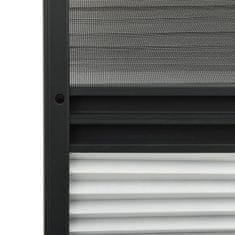 Petromila vidaXL Plisovaná okenná sieťka proti hmyzu s roletou, hliník 80x120 cm