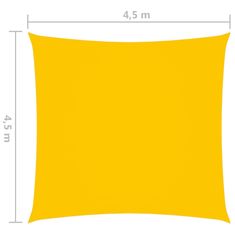 Vidaxl Tieniaca plachta oxfordská látka štvorcová 4,5x4,5 m žltá