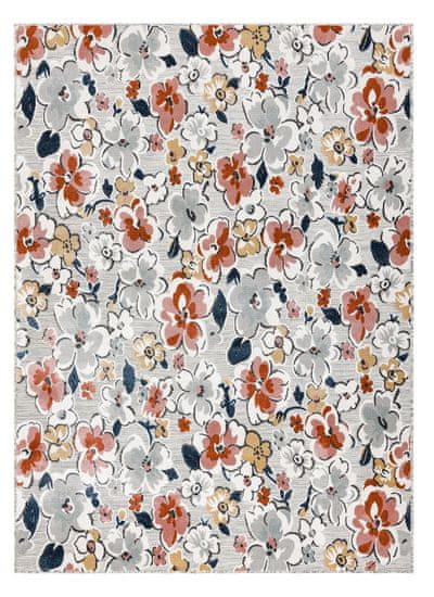Dywany Łuszczów Kusový koberec Botanic 65239 flowers grey – na von aj na doma