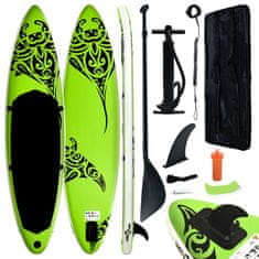 Vidaxl Nafukovací Stand Up Paddleboard 305x76x15 cm zelený