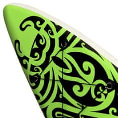 Vidaxl Nafukovací Stand Up Paddleboard 366x76x15 cm zelený