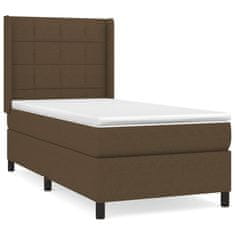 Petromila vidaXL Boxspring posteľ s matracom tmavohnedá 90x190 cm látka