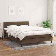 Petromila vidaXL Boxspring posteľ s matracom tmavohnedá 140x190 cm látka