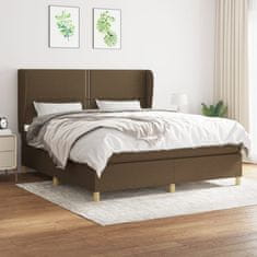 Petromila vidaXL Boxspring posteľ s matracom tmavohnedá 160x200 cm látka