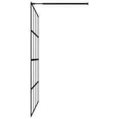 Vidaxl Sprchová zástena walk-in, matné tvrdené sklo 118x190 cm