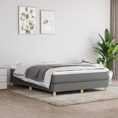 Vidaxl Rám na boxspring posteľ tmavosivý látka 100x200 cm