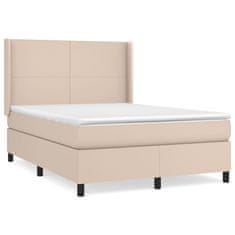 Petromila vidaXL Boxspring posteľ s matracom kapučínová 140x190 cm umelá koža