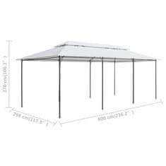 Vidaxl Altánok so závesmi 600x298x270 cm, biely 180 g/m²