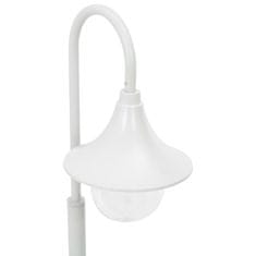 Vidaxl Záhradná stĺpová lampa E27 120 cm hliníková biela