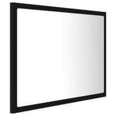 Vidaxl LED kúpeľňové zrkadlo čierne 60x8,5x37 cm, akryl