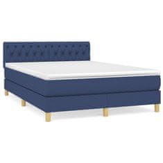 Petromila vidaXL Boxspring posteľ s matracom modrý 140x190 cm látka