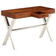 Vidaxl Stôl masívne akáciové drevo sheeshamová povrchová úprava 110x50x76 cm