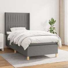 Petromila vidaXL Boxspring posteľ s matracom tmavosivá 90x190 cm látka