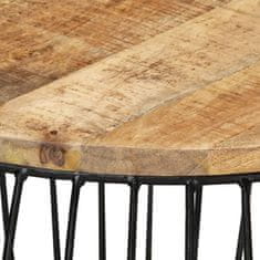 Vidaxl Konferenčný stolík Ø68 cm surové mangovníkové drevo