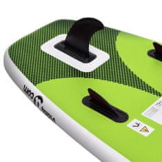 Vidaxl Nafukovací Stand up paddleboard zelený 330x76x10 cm