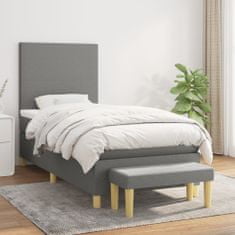 Petromila vidaXL Boxspring posteľ s matracom tmavosivá 90x190 cm látka