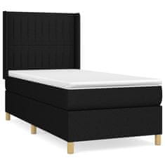 shumee Posteľný rám boxspring s matracom čierny 90x200 cm látka