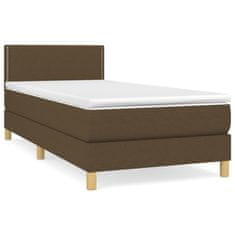 Petromila vidaXL Boxspring posteľ s matracom tmavohnedá 90x190 cm látka