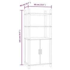 Vidaxl Vysoká skrinka 60x40x141 cm spracované drevo