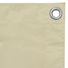 Vidaxl Balkónová markíza, krémová 120x600 cm, oxfordská látka