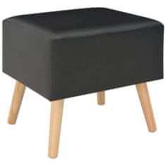 Petromila vidaXL Nočný stolík z umelej kože čierny 40x35x40 cm