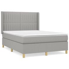 Petromila vidaXL Boxspring posteľ s matracom bledosivá 140x200 cm látka