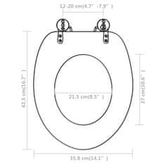 Vidaxl WC sedadlá s poklopom 2 ks, MDF, biele