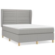 Petromila vidaXL Boxspring posteľ s matracom bledosivá 140x200 cm látka