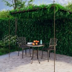 Vidaxl Záhradná pergola, starožitná hnedá 4x3x2,5 m, železo