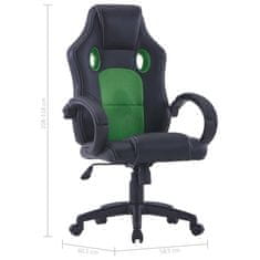 Vidaxl Herná stolička zelená umelá koža