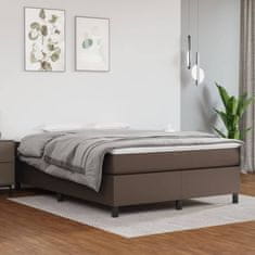 Petromila vidaXL Boxspring posteľ s matracom hnedá 140x190 cm umelá koža