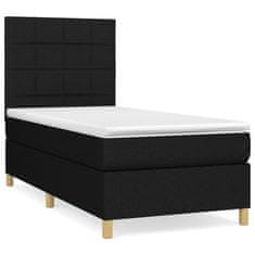 shumee Posteľný rám boxspring s matracom čierny 90x200 cm látka