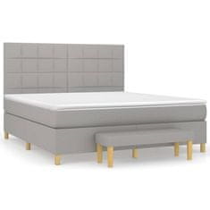 Petromila vidaXL Boxspring posteľ s matracom bledosivá 180x200 cm látka