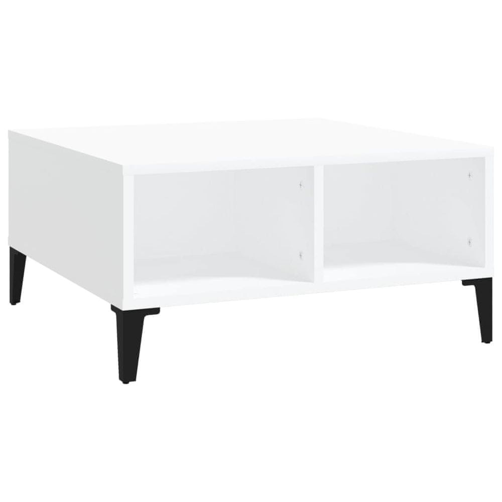 Vidaxl Konferenčný stolík, biely 60x60x30 cm, kompozitné drevo