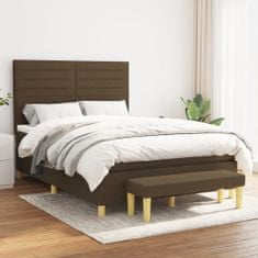 Petromila vidaXL Boxspring posteľ s matracom tmavohnedá 140x190 cm látka