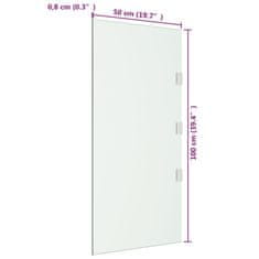 Vidaxl Bočný panel pre striešku dverí priehľadný 50x100cm tvrdené sklo