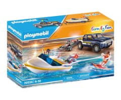 Playmobil PLAYMOBIL 70534 terénne vozidlo a čln