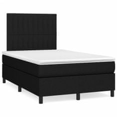 shumee Boxspring posteľ s matracom čierny 120x200 cm látka