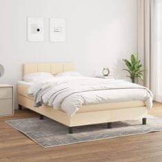 Petromila vidaXL Boxspring posteľ s matracom krémový 120x200 cm látka