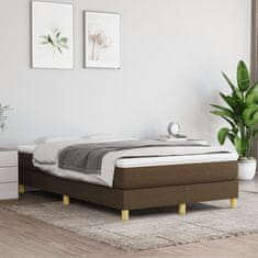 shumee Boxspring posteľ s matracom tmavohnedá 120x200 cm látka