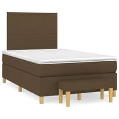 Petromila vidaXL Boxspring posteľ s matracom tmavohnedá 120x200 cm látka